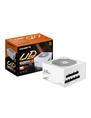 GIGABYTE UD1000GM PG5 V2 ICE Fuente de Alimentación – PCIe Gen 5.1, 80 PLUS Gold, Diseño completamente modular, Ventilador de 12