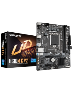 GIGABYTE H610M K V2 Placa base - Procesadores Intel Core 14ª generación, hasta 5600 MHz DDR5, 1xPCIe 3.0 M.2, LAN 1GbE, USB 3.2 
