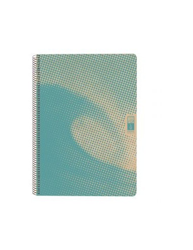CUADERNO ESPIRAL DIN-A4 RECICLADO FSC 80 HOJAS 80G. CUADRÍCULA 5X5. 4 ELEMENTS - WATER ESCOLOFI 130100100