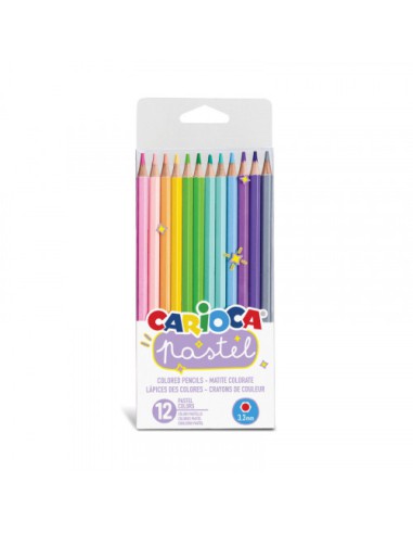 BOLSA PVC 12 LAPICES PASTEL CARIOCA 43034