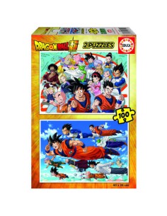 PUZZLE 2x100 DRAGON BALL DE 6-8 AÑOS EDUCA BORRAS 18214