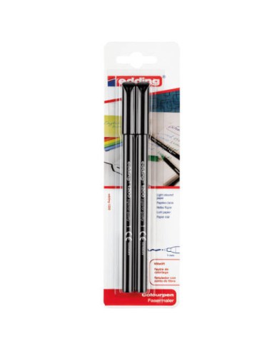 BLISTER 2 ROTULADORES 1200 NEGRO EDDING E-1200/2-01