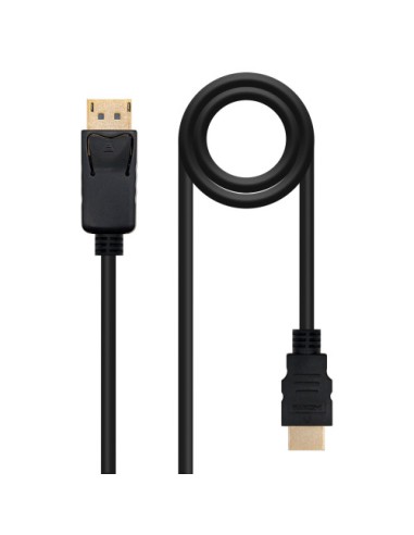 Nanocable Cable conversor DISPLAYPORT a HDMI, DP/M - HDMI/M, Negro, 3.0 M