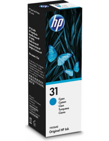 HP 31 BOTELLA DE TINTA CIAN HP31 (1VU26AE)