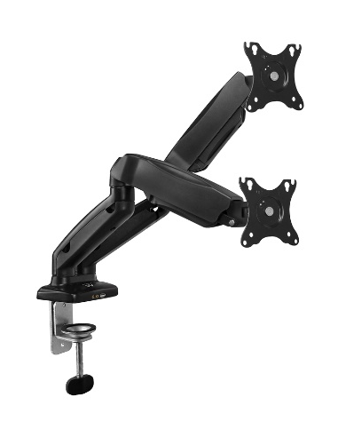 EWENT SOPORTE DE ESCRITORIO CON RESORTE DE GAS PARA 2 MONITORES HASTA 34” CARGA MÁXIMA 9KG. VESA