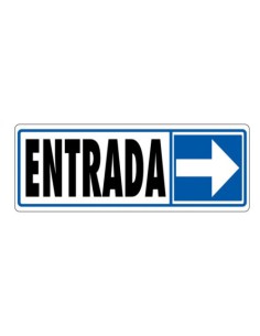 SEÑAL "ENTRADA (DERECHA)" 175X65 PVC GRIS ARCHIVO 2000 6177-09 GS
