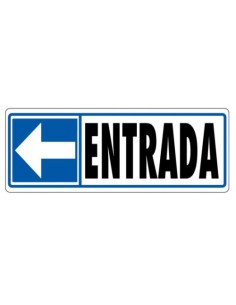 SEÑAL "ENTRADA (IZQUIERDA)" 175X65 PVC GRIS ARCHIVO 2000 6177-08 GS