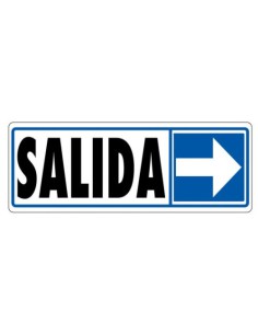 SEÑAL "SALIDA (DERECHA)" 175X65 PVC GRIS ARCHIVO 2000 6177-06 GS