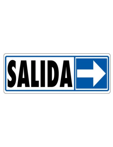 SEÑAL "SALIDA (DERECHA)" 175X65 PVC GRIS ARCHIVO 2000 6177-06 GS