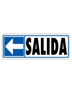 SEÑAL "SALIDA (IZQUIERDA)" 175X65 PVC GRIS ARCHIVO 2000 6177-05 GS