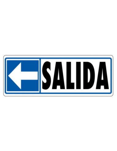 SEÑAL "SALIDA (IZQUIERDA)" 175X65 PVC GRIS ARCHIVO 2000 6177-05 GS