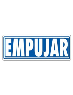 SEÑAL "EMPUJAR" 175X65 PVC GRIS ARCHIVO 2000 6177-04 GS