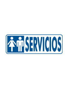 SEÑAL "SERVICIOS" 175X65 PVC GRIS ARCHIVO 2000 6177-00 GS