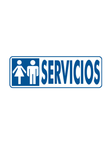 SEÑAL "SERVICIOS" 175X65 PVC GRIS ARCHIVO 2000 6177-00 GS
