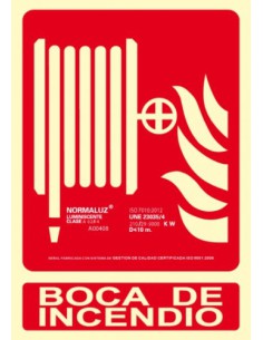 SEÑAL "BOCA DE INCENDIO" 210X300 PVC ROJO ARCHIVO 2000 6171-03H RJ