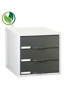MÓDULO ARCHISYSTEM DE 3 CAJONES 356X316X303 MM GRAFITO ARCHIVO 2000 8403C GF