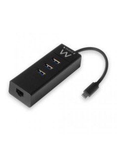 Ewent EW1141 hub de interfaz USB 3.2 Gen 1 (3.1 Gen 1) Type-C 5000 Mbit/s Negro