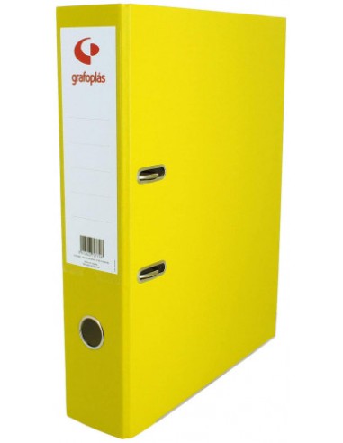 ARCHIVADOR PALANCA 45 COLOR AMARILLO A4 LOMO ESTRECHO 290X320X55 GRAFOPLAS 17269360
