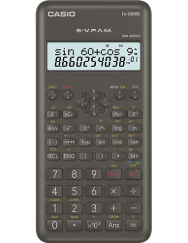 CALCULADORA CIENTIFICA DE 12 DÍGITOS CASIO FX-82MS-2-W-ET-B