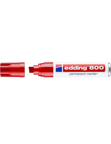 MARCADOR PERMANENTE PUNTA BISELADA 4-12MM 800 ROJO EDDING 800-02