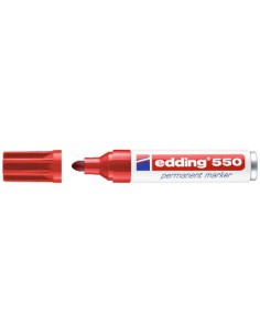 MARCADOR PERMANENTE PUNTA REDONDA 3-4MM 550 ROJO EDDING 550-02