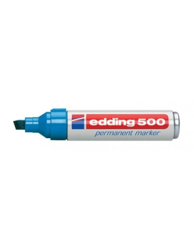 MARCADOR PERMANENTE PUNTA BISELADA 2-7MM 500 AZUL EDDING 500-03
