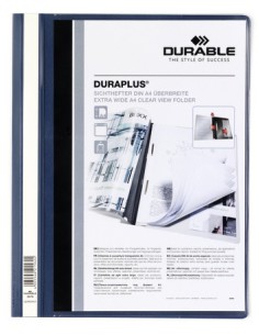 DOSSIER FASTENER DURAPLUS A4 PVC AZUL OSCURO DURABLE 2579-07