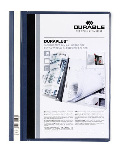 DOSSIER FASTENER DURAPLUS A4 PVC AZUL OSCURO DURABLE 2579-07