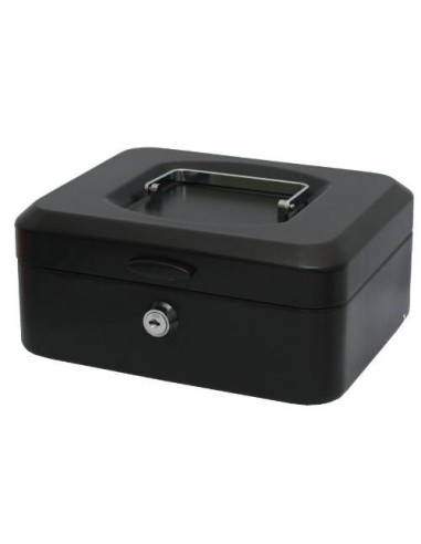 CAJA CAUDALES CON BANDEJA Y CIERRE TAMAÑO MEDIANA 20X9,5X15 CM. NEGRA BISMARK 318736