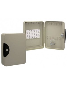 CAJA GUARDALLAVES METALICA 24 LLAVES EN COLOR GRIS BISMARK 319903