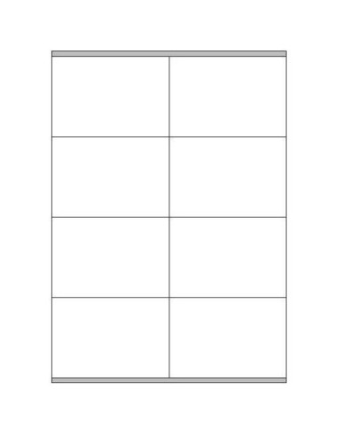 CAJA 100 HOJAS ETIQUETAS BLANCAS CON MÁRGENES-LÁSER/INYECCIÓN DE TINTA/FOTOCOPIADORAS-105X72 MM MEGASTAR LP4MS-10572