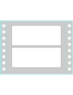CAJA 500 HOJAS ETIQUETAS BLANCAS EN MÓDULO CONTINUO-UNA COLUMNA-89X36,2 MM TICO TAB1-0893
