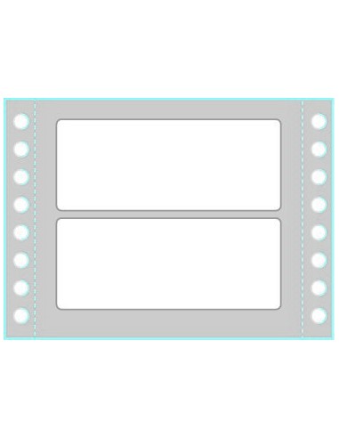 CAJA 500 HOJAS ETIQUETAS BLANCAS EN MÓDULO CONTINUO-UNA COLUMNA-89X36,2 MM TICO TAB1-0893