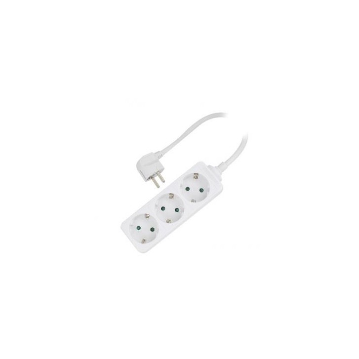 Ewent EW3958 base múltiple 1,5 m 3 salidas AC Interior Blanco
