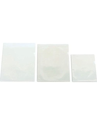 CAJA 50 DOSSIER FORMATO FOLIO "L" C/UÑERO PVC CRISTAL 150 MICRAS IBERPLAS 24950