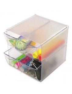 ORGANIZADOR MODULAR CON CUATRO CAJONES DE 16,5X7X7 TRANSPARENTE DEFLECTO 350301