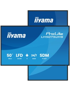 MONITOR TACTIL IIYAMA 50" 3840X2160, UHD VA, 500CD/M2, HORIZ VERT,FAILOVER,MM 2X 10W, HDMI 3X, DP, DP-OUT, USB 2.0 X2, WIFI, LAN