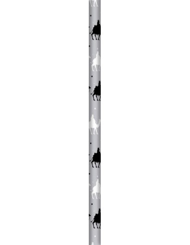 PAPEL DE REGALO ORO / PLATA METALIZADO REYES MAGOS 70X500 CM BSIMARK 333716