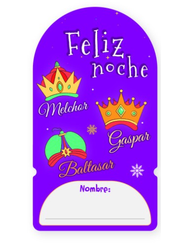 PACK 6 ETIQUETAS ADHESIVAS REYES MAGOS (6X16,5 CM) BISMARK 333589