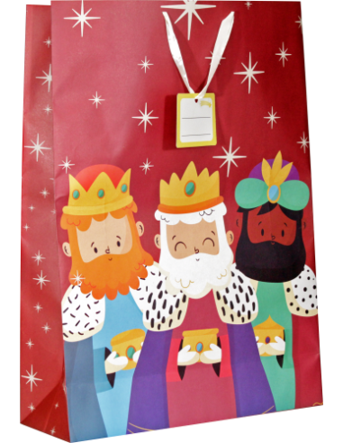 BOLSA JUMBO REYES MAGOS (40X70X18 CM) COLORES SURTIDOS BISMARK 333602