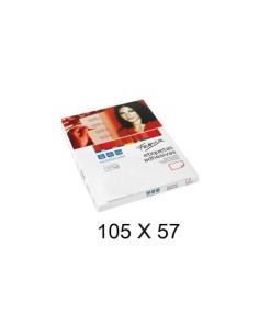 CAJA 100 HOJAS ETIQUETAS ADHESIVAS ILC BLANCA 105X57 FABRISA 15317