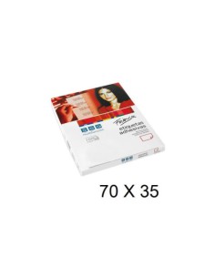 CAJA 100 HOJAS ETIQUETAS ADHESIVAS ILC BLANCA 70X35 FABRISA 15303