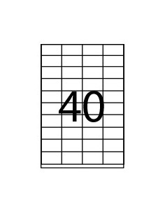 CAJA 100 HOJAS ETIQUETAS ADHESIVAS ILC BLANCA 52,5X29,7 FABRISA 15296