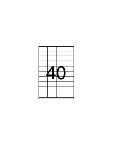 CAJA 100 HOJAS ETIQUETAS ADHESIVAS ILC BLANCA 52,5X29,7 FABRISA 15296
