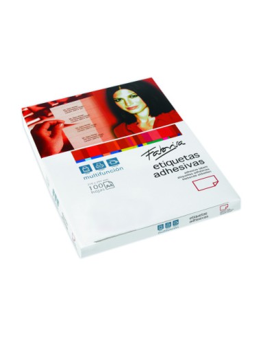 CAJA 100 HOJAS ETIQUETAS ADHESIVAS ILC BLANCA 38X21,2 FABRISA 15292