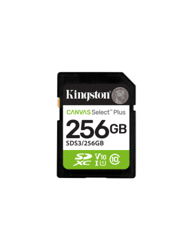 Kingston Technology 256 GB SDXC Canvas Select Plus Gen3 150 MB/s C10 UHS-I U1 V10