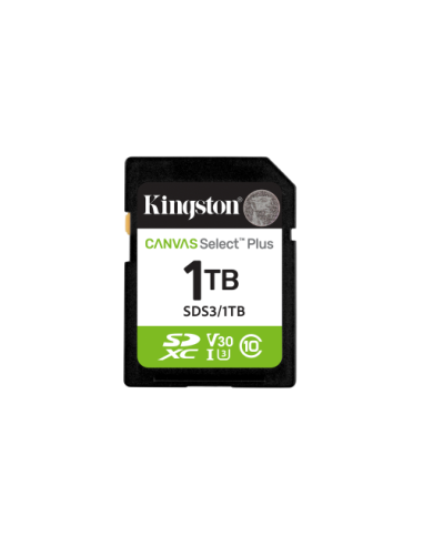 Kingston Technology 1 TB SDXC Canvas Select Plus Gen3 150 MB/s C10 UHS-I U3 V30