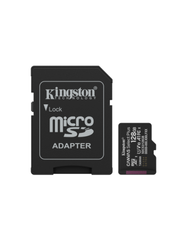 Kingston Technology 128GB microSDXC Canvas Select Plus Gen3 150MB/s A1 (Incluye adaptador de SD)