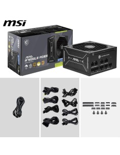 FUENTE ALIMENTACION MSI MAG A750GLS PCIE5,PSU,750W,80 PLUS GOLD,MODULAR,120MM,ACTIVE PFC,PCI-E 5.0 (16 PIN)X1,PCI-E (6+2 PIN)X4,