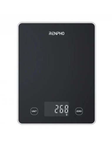 RENPHO CALIBRA 1L - SMART NUTRITION SCALE - BLE - 3AAA - BLACK GLASS (UP TO 22LB/10KG)